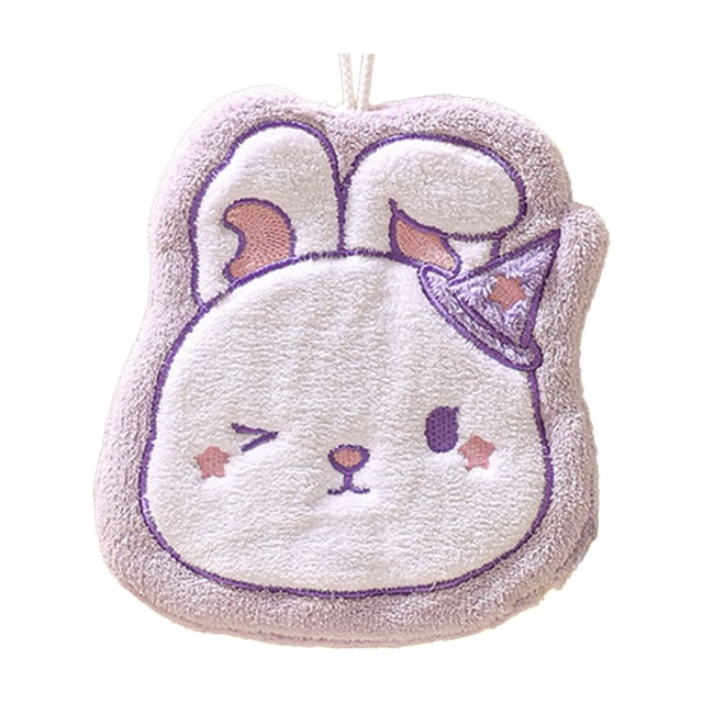 Easter Hand Towels for Bathroom, Easter Rabbit Design Hand Towel 25x18cm Coral Fleece Absorbent & Soft, Easter Hand Towels for Kitchen