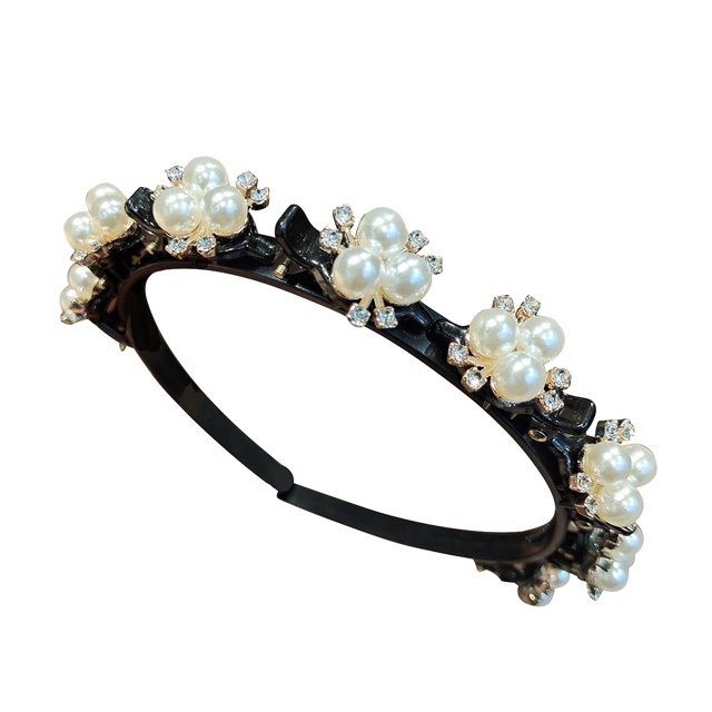 Diadema Perezosa Lazy Antideslizante Hair Hoop Hairband Retro Tocado para Peinado (B Black) Likrtyny Cuidado Belleza