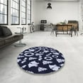 thumbnail image 3 of Ahgly Company Indoor Square Patterned Night Blue Area Rugs, 3' Square, 3 of 6