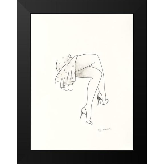 Schneider, Rosy 12x14 Black Modern Framed Museum Art Print Titled - Serie Beine III