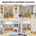 thumbnail image 6 of Orange Fall Pumpkins Kitchen Curtains Short 54 Inch Length, Thanksgiving Botanical Blue Vintage Grommet Top Bedroom Living Room Curtains, Light Filtering Cafe Curtain Drapes 2 Panels Set 84''x54'', 6 of 9
