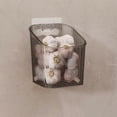 thumbnail image 5 of 1 Pc Storage Organizer Bins Wall Mounted Shower Caddy, Bathroom shelves Stackable Clear Plastic Toothbrush Holder Adhesive Hanging Bin for Bathroom, Kitchen, Cabinet, 3.85x3.77x4.33 Inch, Gray, 5 of 9