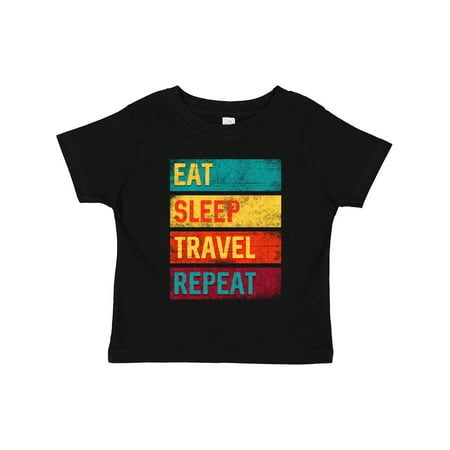 

Inktastic Vacation Eat Sleep Travel Repeat Gift Toddler Boy or Toddler Girl T-Shirt