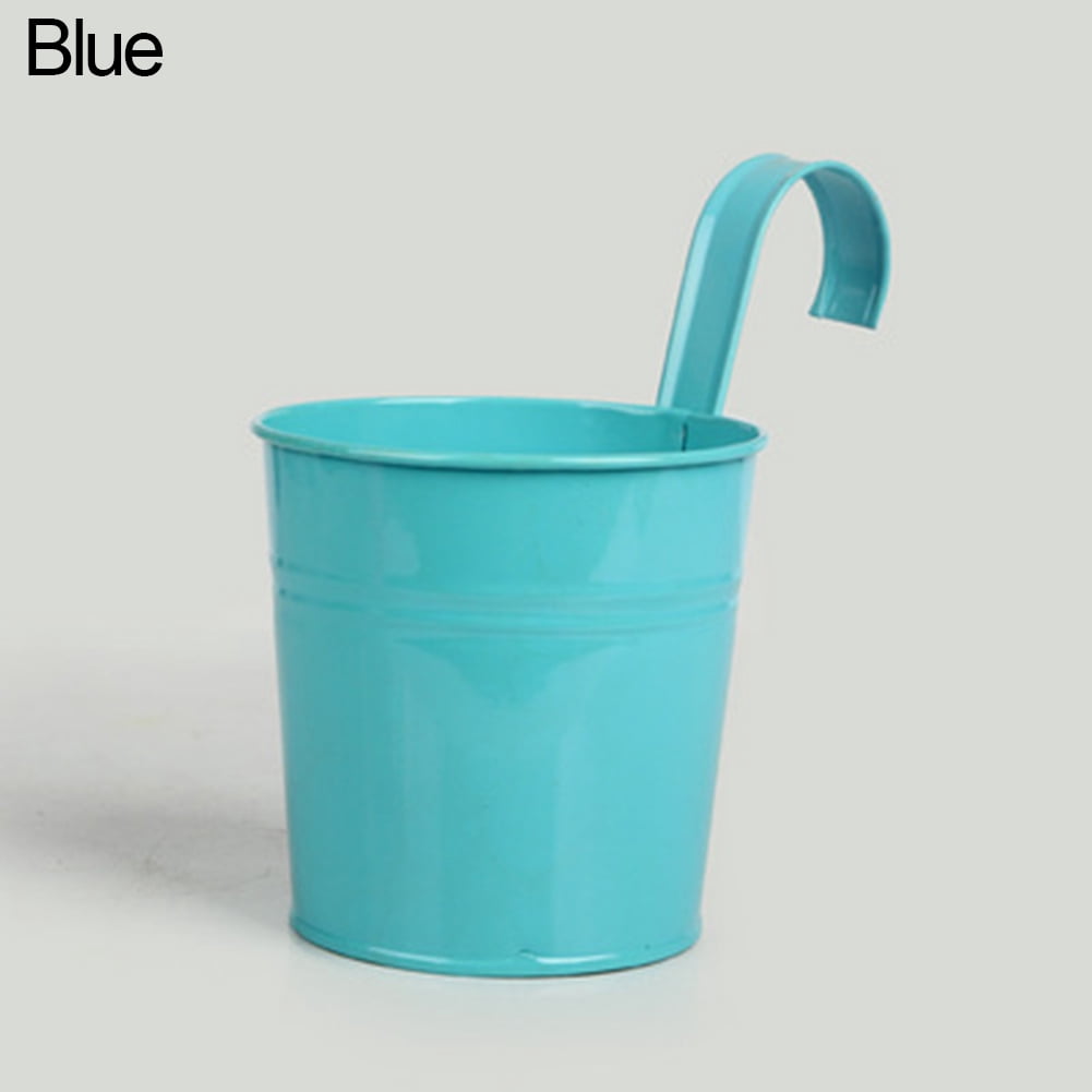 Ayyufe Metal Iron Flower Pot Hanging Pastoral Balcony Garden Plant Planter Home Decor