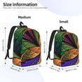 thumbnail image 3 of Naloa Multicolored Beautiful Flower1 Canvas Backpack for Men Women Rucksack Casual Travel Daypack College Tote Satchel Bookbag for Teens-Small, 3 of 7