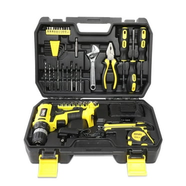 DNA Motoring TOOLS-00019 18V 1300mAh Battery Power Tool Sets, 46 Pack