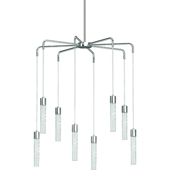 Volume Lighting  Tristen 8-Light LED Indoor Chrome Chandelier