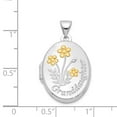 thumbnail image 5 of FB Jewels Sterling Silver Rhodium-plated w/Gold-plate Oval Granddaughter Locket, 5 of 5