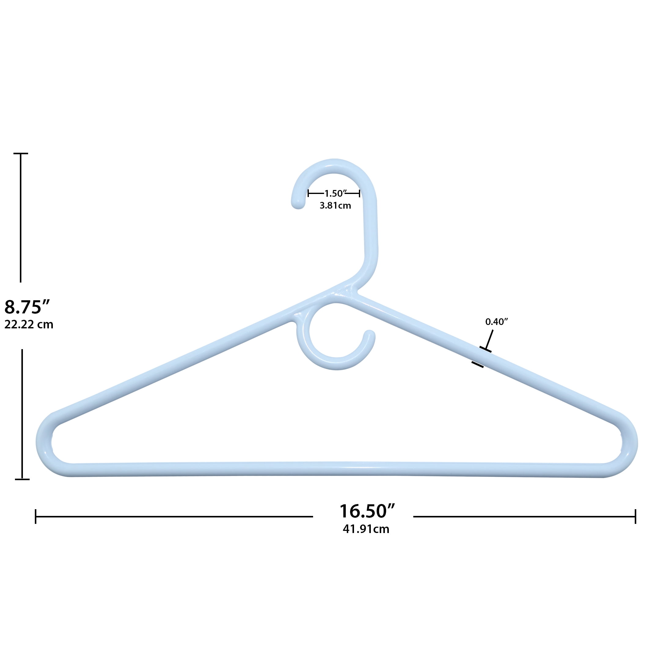 Mainstays Super Heavy Weight Hanger for Any Clothing Type, White 24 Count, Great for All Ages