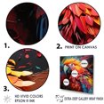 thumbnail image 3 of Designart "Vibrant Encounters With Colorful Parrots I" Parrot Floater Framed Wall Decor, 3 of 5
