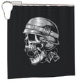 thumbnail image 2 of XMXT Waterproof Shower Curtain Liner with Iron Hooks, Helmet Wearing Skull Print Shower Curtains for Bathroom Decor Accessories, 72 x 72 inches, 2 of 8