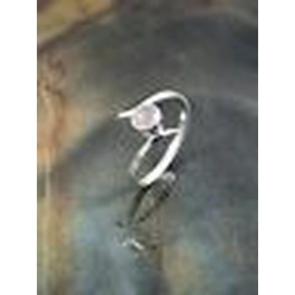 925 Sterling Silver Handmade Natural Round Rose Quartz Gemstone Fine Ring Jewelry