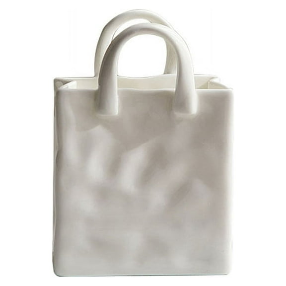 Nordic Home Decor Handbag Ceramic Vases for Flowers Modern Room Dried Flower Vase Arrangement Plant Pot B