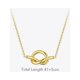 thumbnail image 4 of Bonito collar con colgante de nudo hueco para mujer, Gargantilla de corazón de acero inoxidable de Color dorado, joyería de moda para mujer P193057, 4 of 5