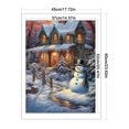 thumbnail image 2 of Hilo de bordar de algodón Wdftyju 11CT estampado casas de muñeco de nieve 45x60cm, 2 of 9