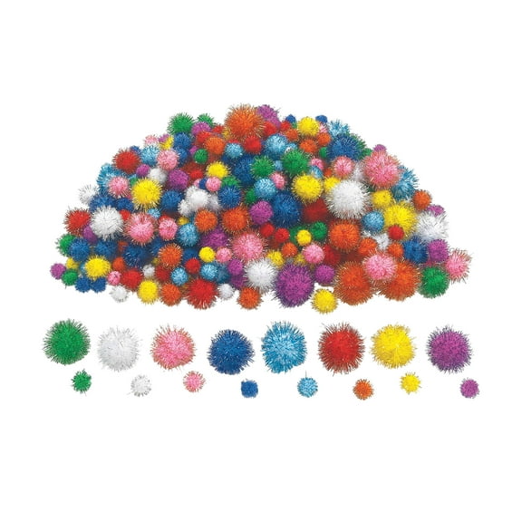 Colorations - Glitter Pompomps, 300pcs.