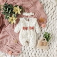 thumbnail image 2 of 0-1 Months Newborn Baby Girls Long Sleeved Bodysuits Outdoor Bodysuit Sleep & Play Bodysuit, 2 of 8