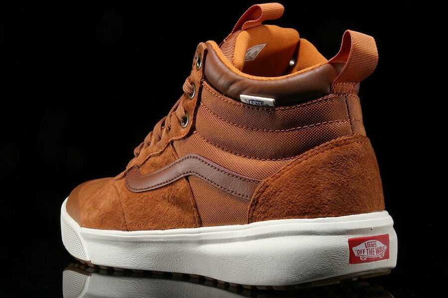 vans ultrarange hi mte ginger & white shoes