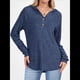 thumbnail image 5 of Camisetas de Larga para Mujer, Sudaderas con Capucha de Moda con Bolsillo de Canguro, Sudaderas de Otoño Azul Oscuro L, 5 of 8