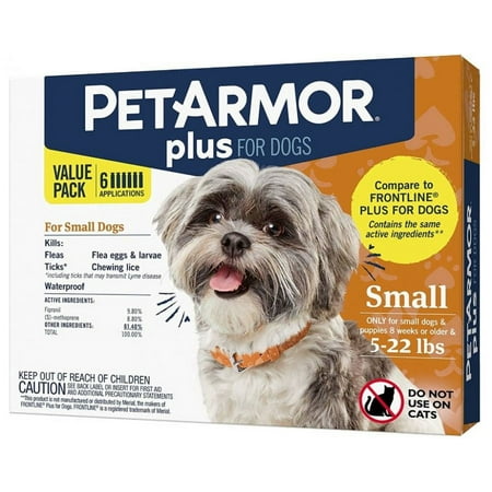 PetArmor PetArmor Plus Flea and Tick Topical Treatment for Small Dogs 4-22 lbs 3 count Pack of 4