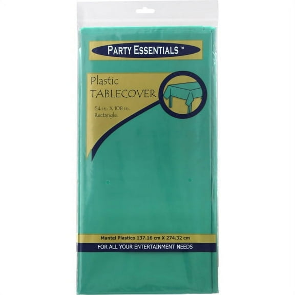 Party Essentials Heavy Duty Plastic Tablecover - Green (54x108)