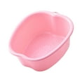 thumbnail image 4 of Bañera para pies grande con orificio para colgar, cubo portátil para baño de pies, plástico resistente y duradero. Rosa, 4 of 9