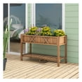 thumbnail image 4 of Yunken Poly Wood Elevated Planter Box with Legs Storage Shelf Drainage Holes, Maintenance-Free Outdoor Planter for Vegetables and Flowers, 4 of 9
