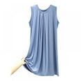 thumbnail image 1 of Modal Lingerie Chemise de Nuit Sans Manches pour Femmes, Robe de Nuit d'Été, Camisoles Unies, 1 of 9
