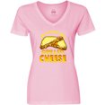 thumbnail image 3 of Inktastic Life is Better with Grilled Cheese Women's V-Neck T-Shirt, 3 of 5