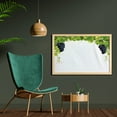 thumbnail image 2 of Vineyard Wall Art with Frame, Wine Leaf with Loose Bunch of Large Berries Tannin Breed French Village Image, Printed Fabric Poster for Bathroom Living Room, 35" x 23", Green Black, by Ambesonne, 2 of 2