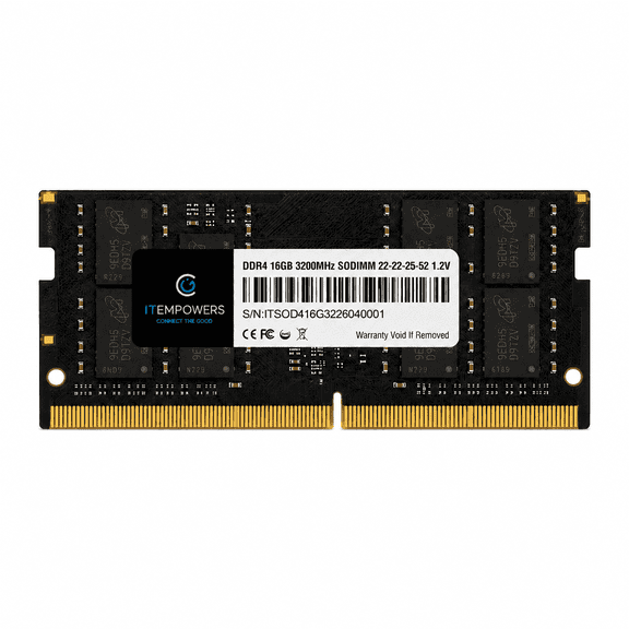 ITEMPOWERS 16GB DDR4 3200MHz Laptop Memory SODIMM 260-Pin PC4-25600 CL22 1.2V