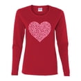thumbnail image 2 of Wild Bobby, Pink Ribbon Heart, Breast Cancer Awareness, Women Graphic Long Sleeve Tee, Red, Medium, 2 of 5