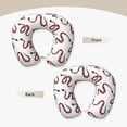 thumbnail image 3 of KLL Red Snake Pattern Memory Foam Cervical Neck Pillow Versatile U-Shaped Pillows for Home/Office/Camping/Travelling/Soft Washable Cover, 3 of 8
