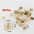 thumbnail image 1 of 20Pcs Small Hinges + Screw Brassed Jewellery Box Dolls House Furniture Accessory, 1 of 4
