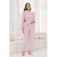 thumbnail image 2 of U2SKIIN Fluffy Pajamas set for Women Fleece Pullover 2 Piece Pjs Set Soft Plush Sleepwear Winter Loungewear(Light Pink, S）, 2 of 4