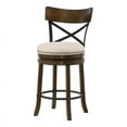 thumbnail image 3 of Furniture of America Shae Wood Swivel 24" Barstool in Live Edge Oak (Set of 2), 3 of 7