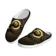 thumbnail image 2 of Fotbe Casino Card Soccer Pattern Women's Fuzzy Curly Fur Memory Foam Loafer Slippers Indoor Outdoor Slippers Winter Home Shoes-46/47, 2 of 7