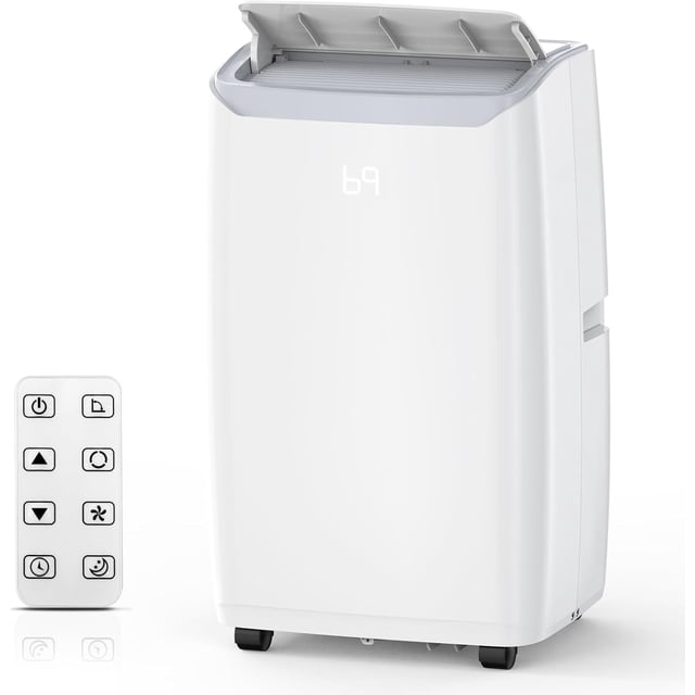 Portable Air Conditioner, 14,000BTU Portable AC Units for Room up to 750 Sq. Ft., with Remote Control, 3-in-1 Air Conditioner with Digital Display, 24H Timer, Window Installation Kit