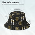thumbnail image 3 of Yiaed Happy New Year Print Reflective Stripe Bucket Hat Unisex Funny Outdoor Fisherman Cap Beach Sun Hat, 3 of 5