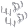 thumbnail image 1 of Aretes VenDepot 2Pzas Curva metal con zirconia, 1 of 2