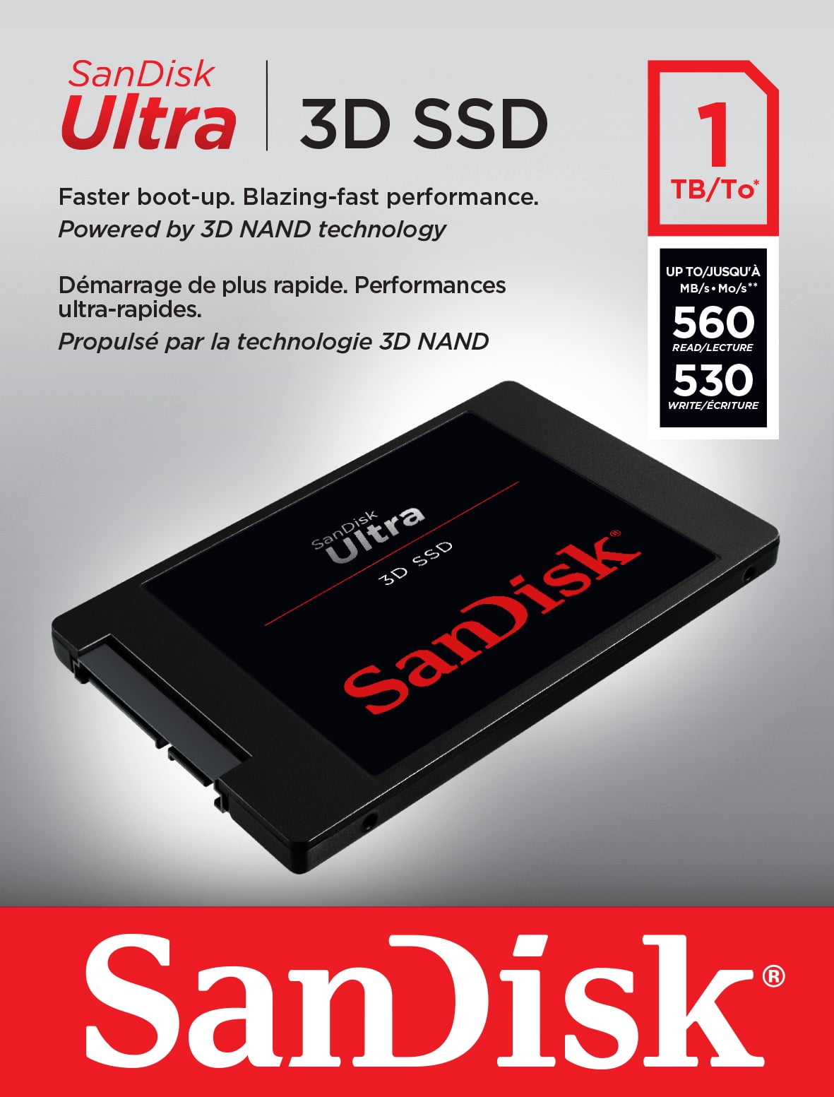 SOLDES 2024 : - 5% SanDisk Ultra 3D SSD - 250 Go pas cher
