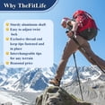 thumbnail image 3 of Bastones de trekking TheFitLife Nordic Walking, 2 paquetes, rojos, 3 of 7