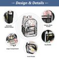 thumbnail image 5 of Large Clear PVC Backpack Heavy Duty See Through Backpack for Adults Work Travel, Vintage Cute Kitten Printed 12L, 5 of 8