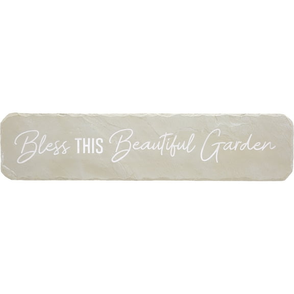 Pavilion – Bless This Beautiful Garden – 16” Indoor Outdoor Weatherproof Decorative Garden Stepping Stone Religious Housewarming Gift