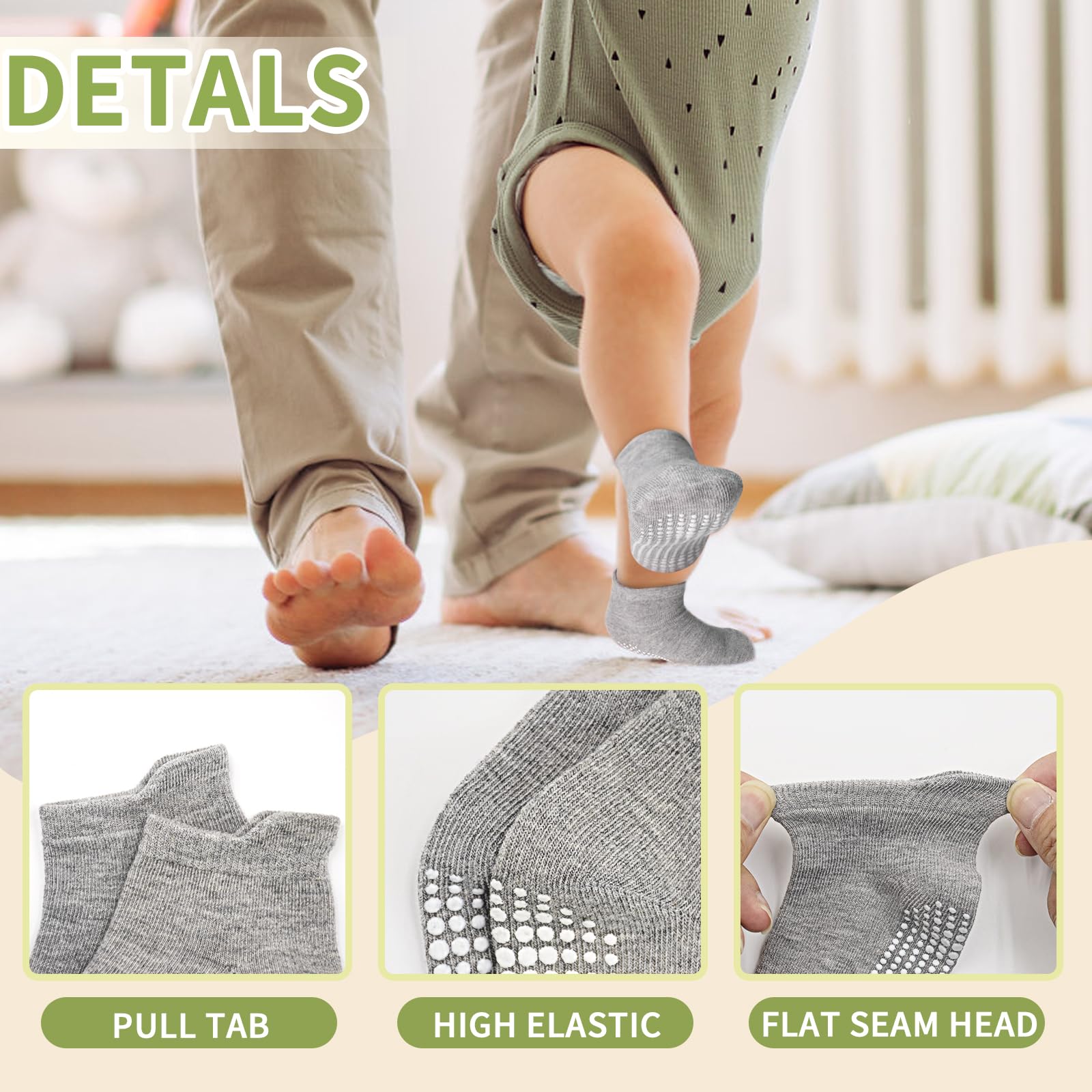 Hycles Toddler Girl Non-Slip Ankle Socks 12-Pair photo 5