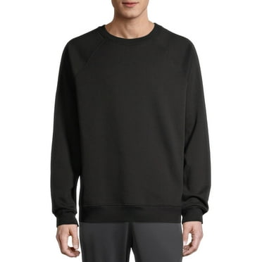 Athletic Works Men's Fleece Raglan Crew Sweatshirt, up to Size 2XL