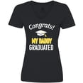 thumbnail image 3 of Inktastic Congrats My Daddy Graduated with cap Women's V-Neck T-Shirt, 3 of 5
