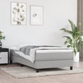 thumbnail image 1 of vidaXL Bed Frame Light Grey 100x203 cm Twin XL Fabric, 1 of 5
