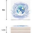 thumbnail image 3 of RYLABLUE Merry Christmas Set of 4 Coaster for Drinks, Absorbent Ceramic Stone Coasters Cup Mat with Cork Base for Home Kitchen Room Coffee Table Bar Decor, 3 of 4