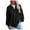 Black, variant on Timegard Sweatshirts for Women Long Sleeve Half Zip Pullover Oversized Fall Winter Casual Comfy Clothes